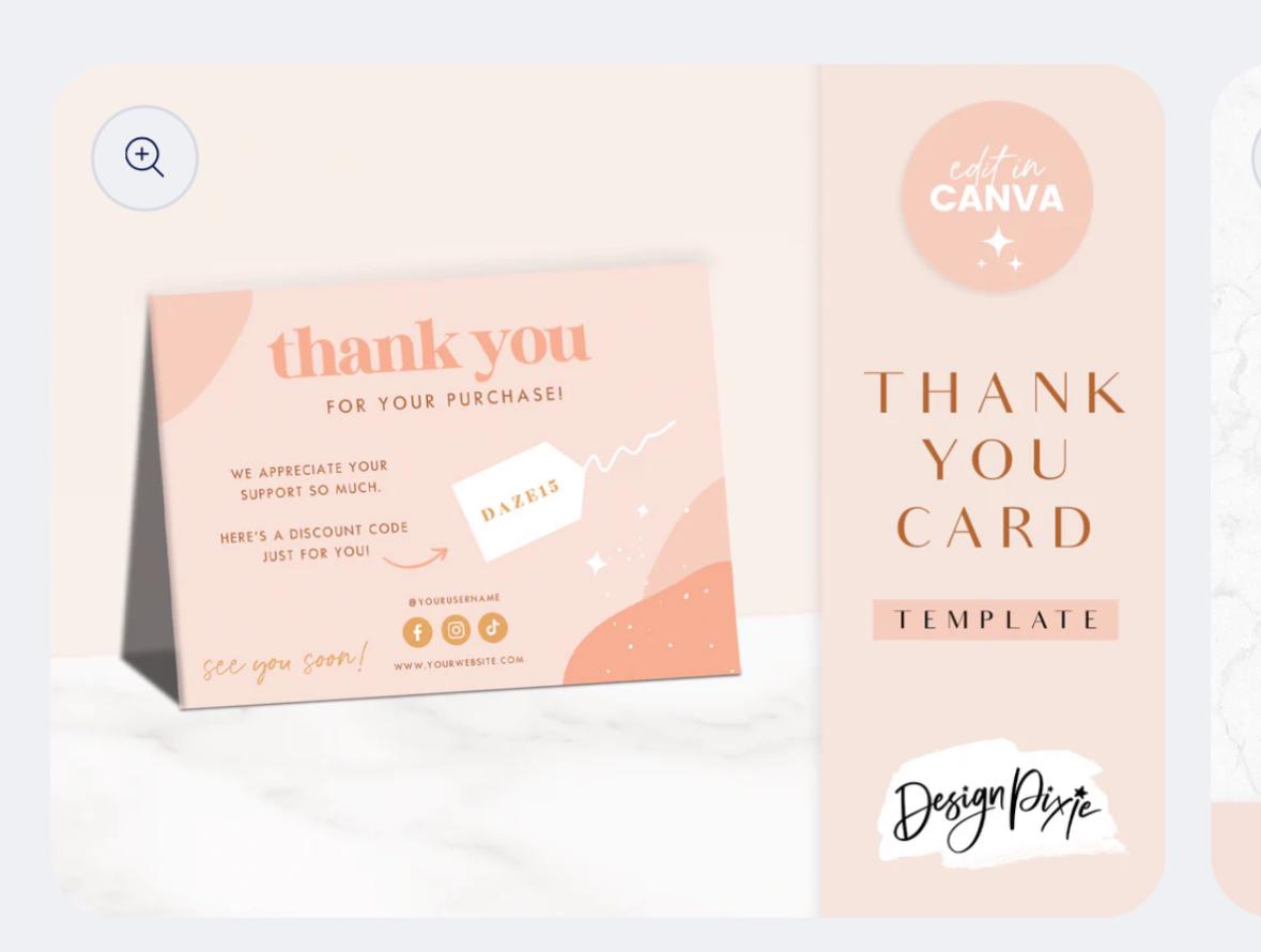 Thank You Card Template - Daze And Magic Thank You Card Template - Daze And Magic
