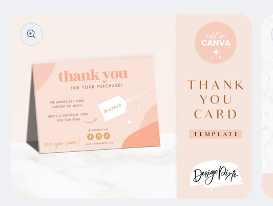 Thank You Card Template - Daze And Magic Thank You Card Template - Daze And Magic