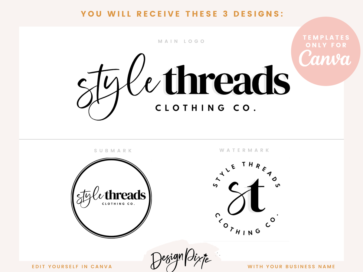 Black And White Logo Design Template