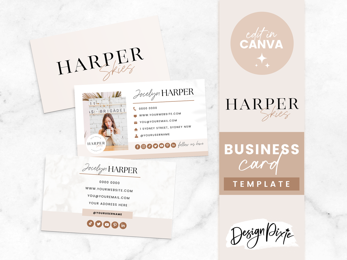 Business Card Template - Harper Skies