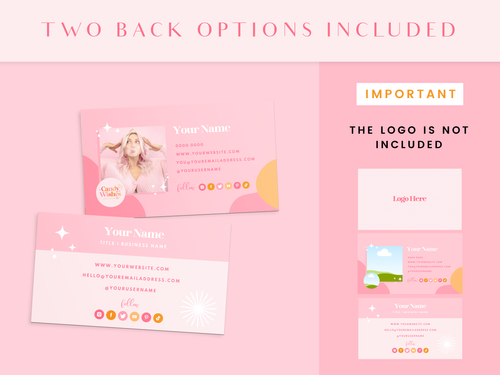 Business Card Template - Candy Wishes
