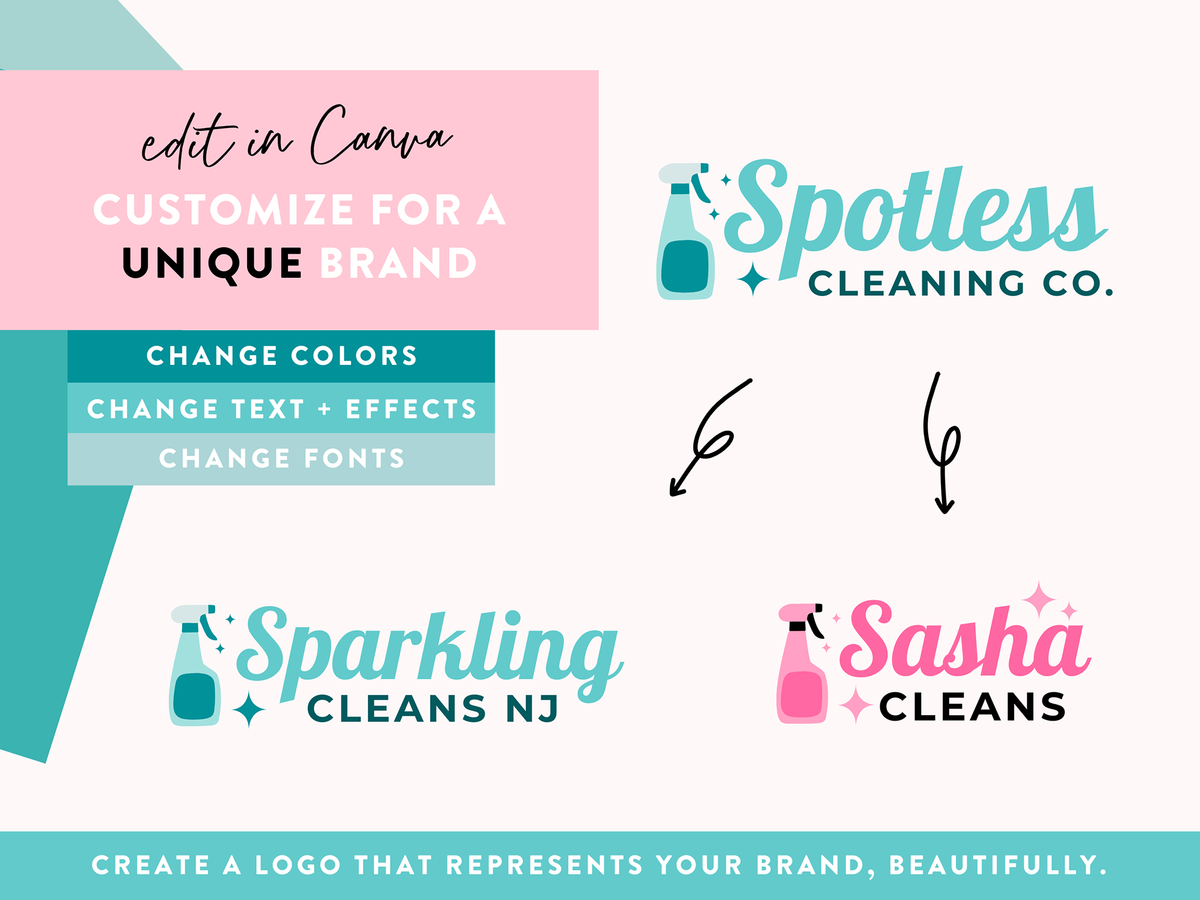 Blue Cleaning Business Logo Template