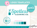 Blue Cleaning Business Logo Template