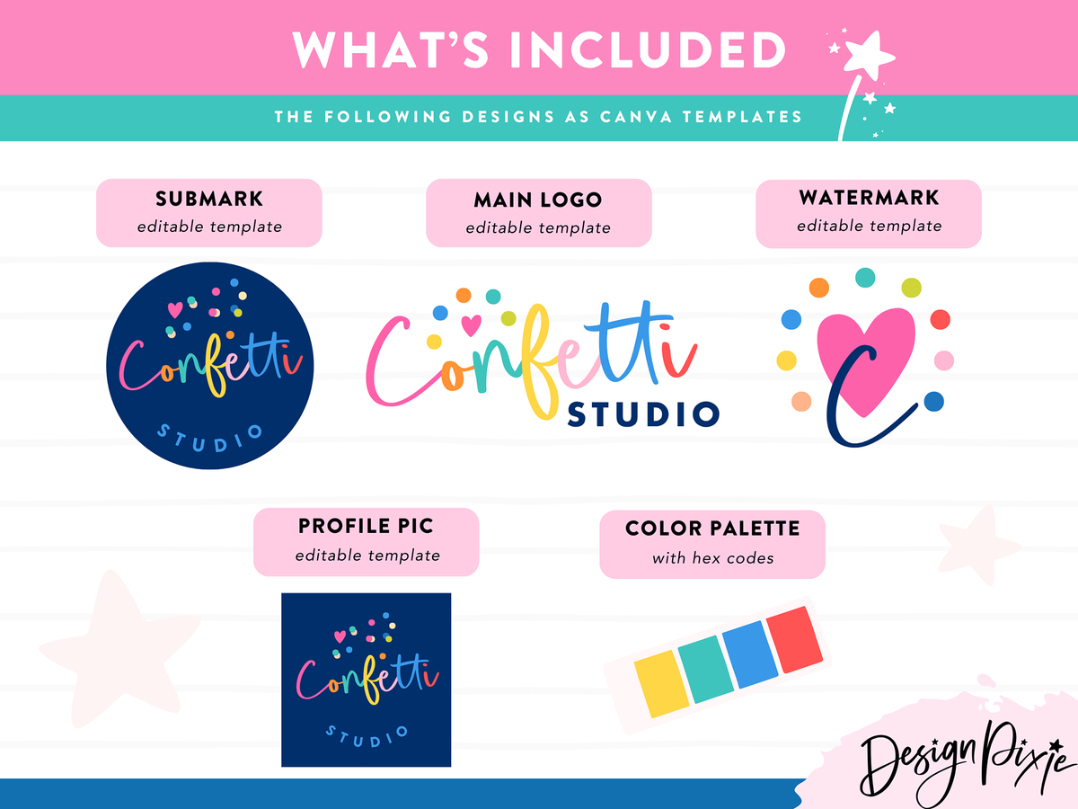 Confetti Logo Design Template