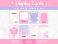 Girly Pink Display Card Templates