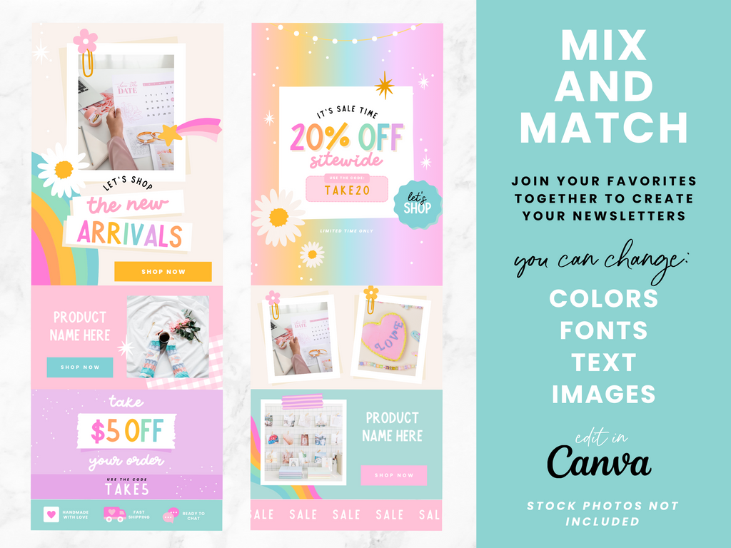 Email Marketing Templates - Rainbow Journal