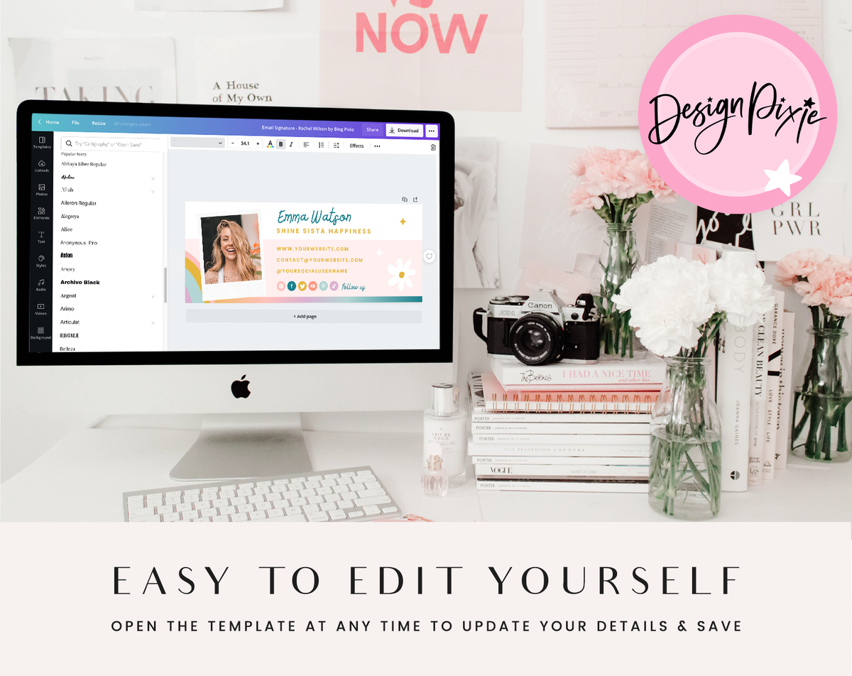 Shine Sista Email Signature Template