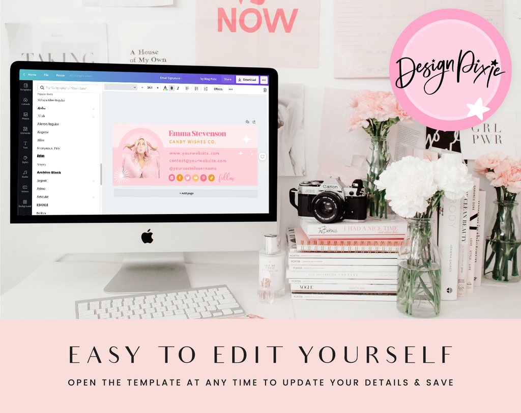 Candy Wishes Email Signature Template