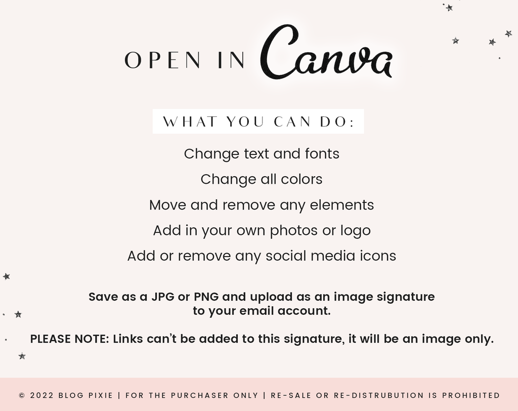 Pink Email Signature Template