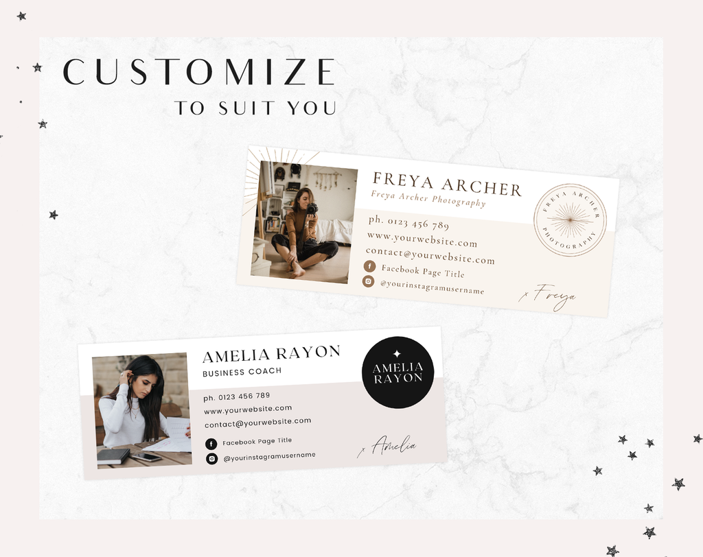 Boho Photographer Email Signature Template