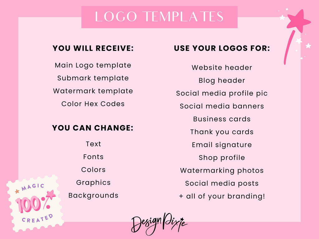 Pink Cleaning Business Logo Template