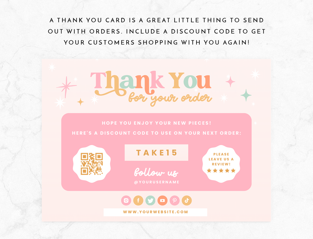 Magical Wishes Thank You Card Template