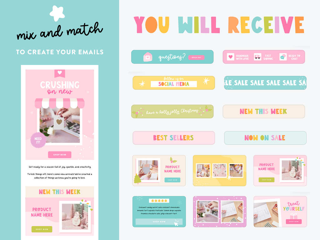 Playful Christmas Email Marketing Templates