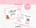 Pretty Pink Thank You Card Template