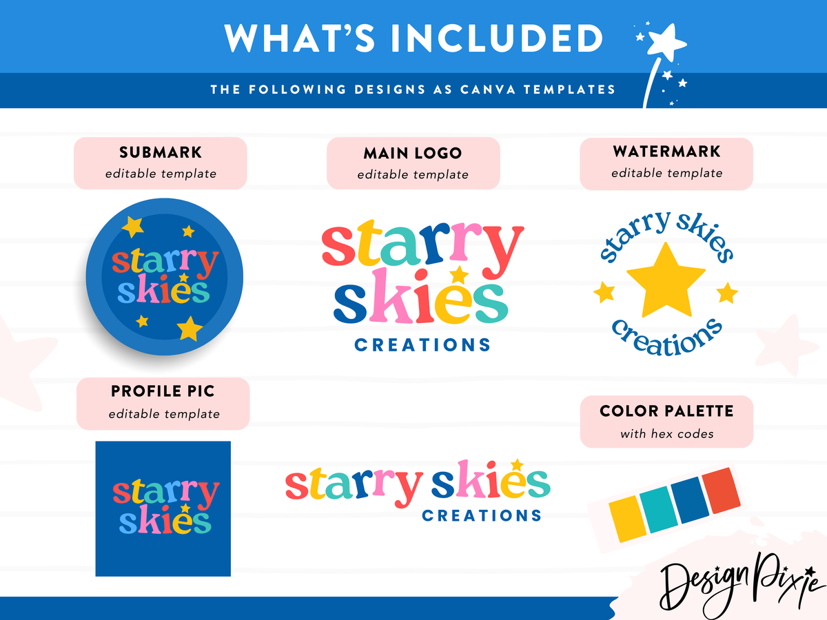 Starry Skies Logo Template
