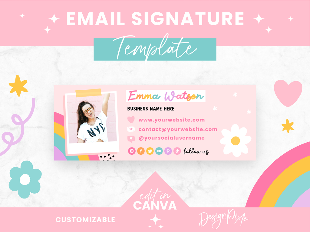 Rainbow Email Signature Template