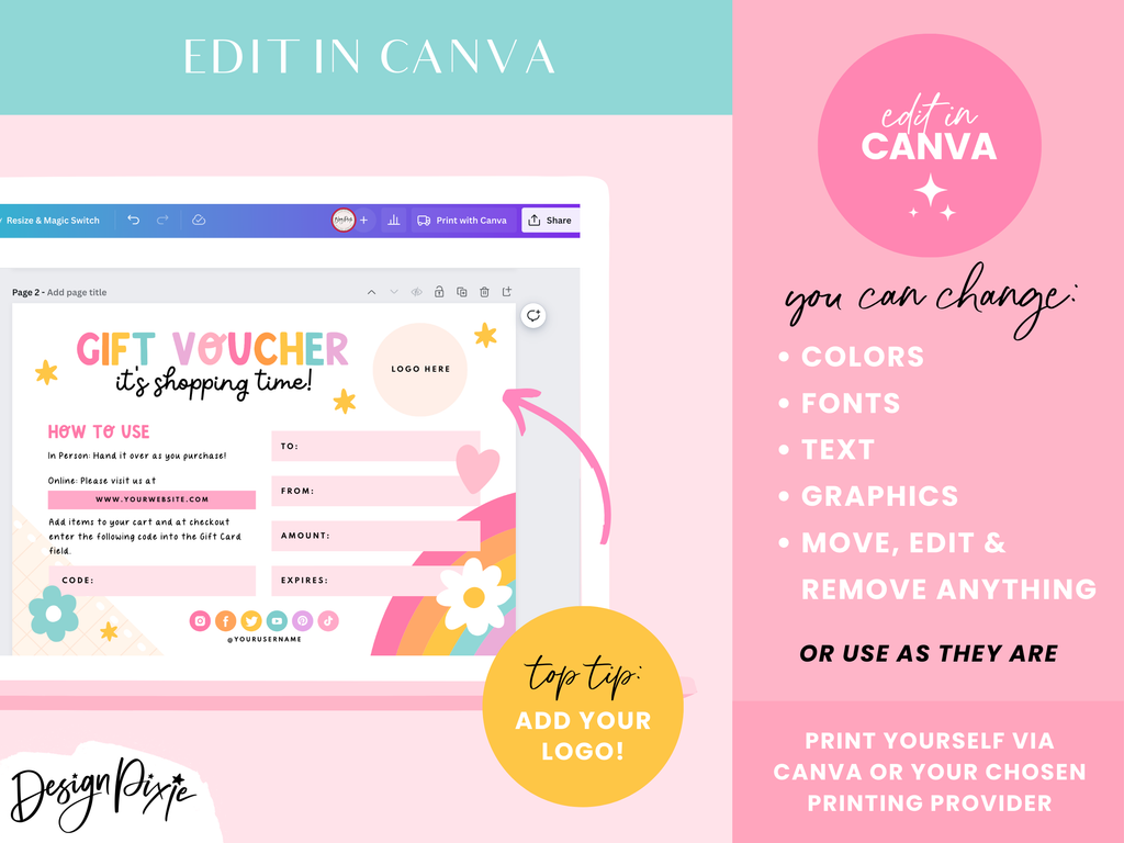 Gift Voucher Template - Playful