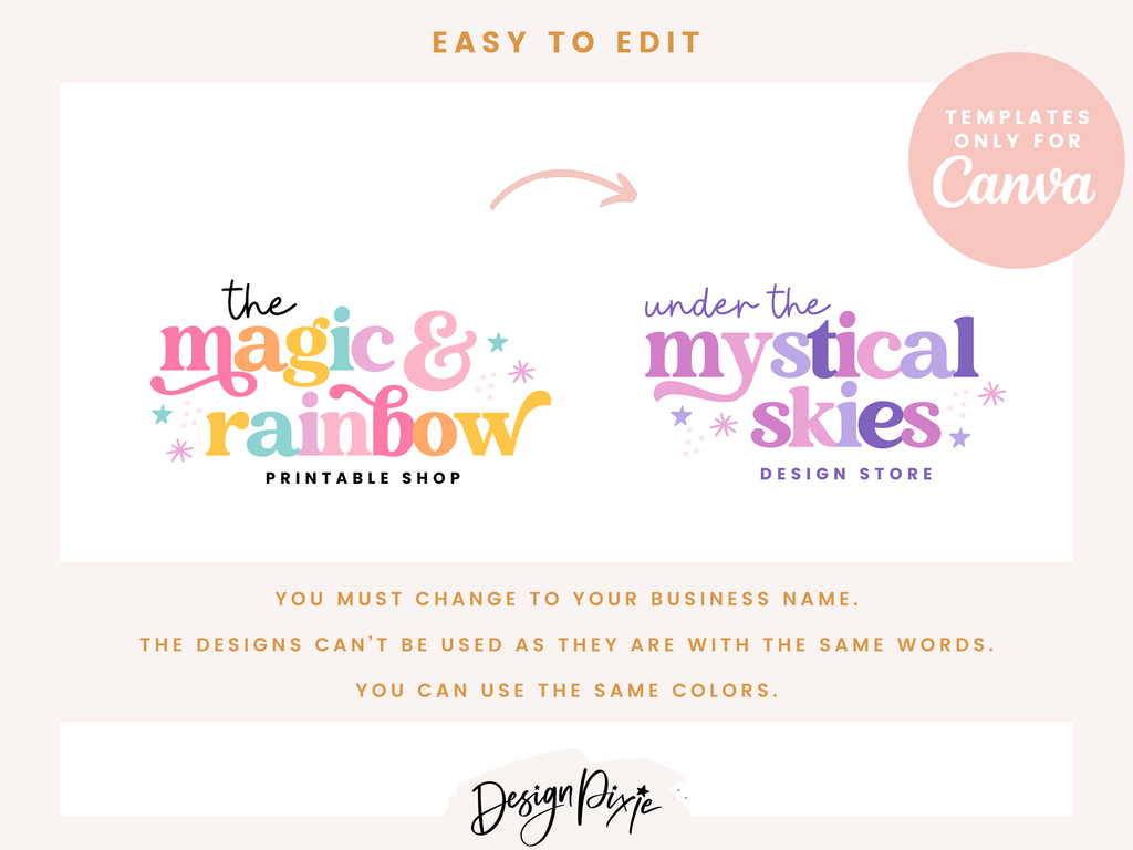 Magic And Rainbow Logo Template