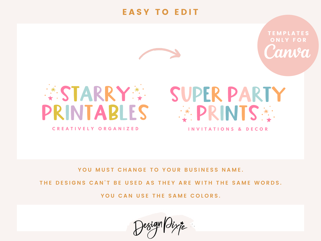 Starry Printables Logo Template