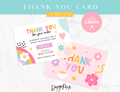 Rainbow Thank You Card Template