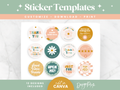 Retro Sticker Label Templates