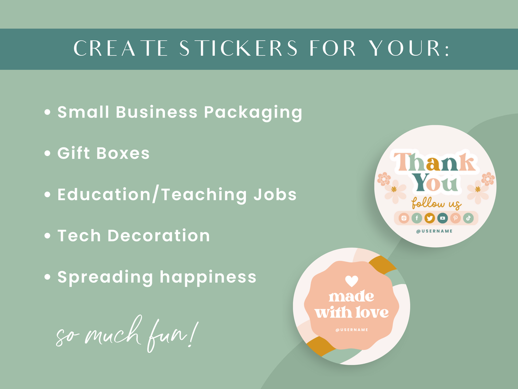 Retro Sticker Label Templates