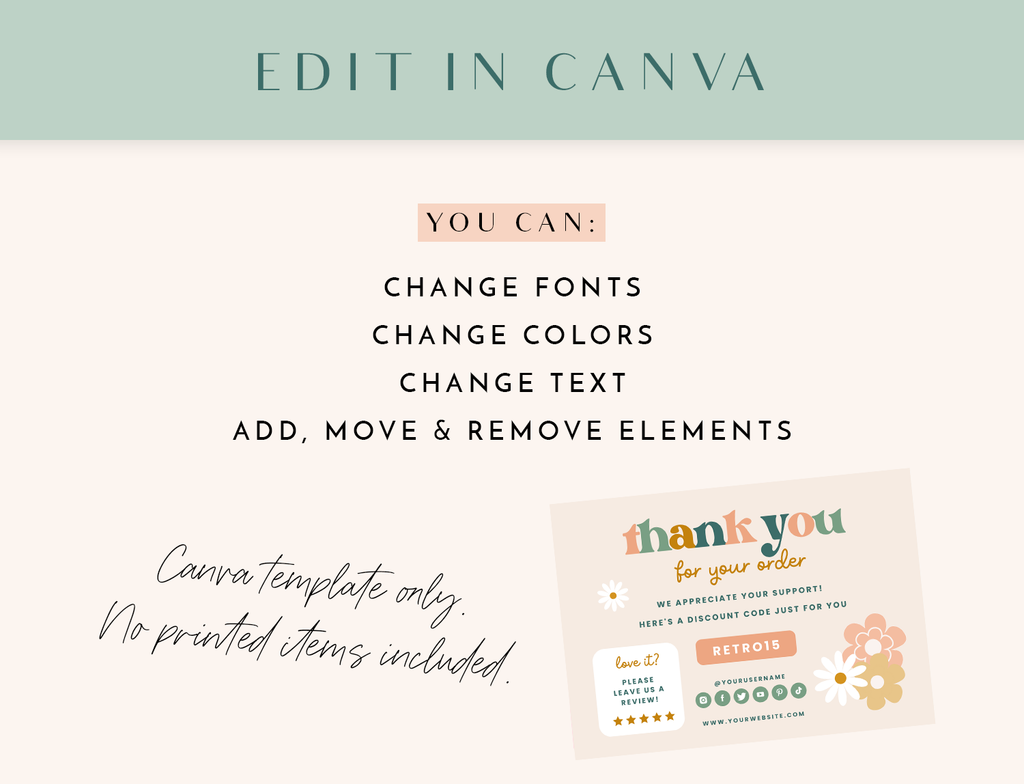 Retro Thank You Card Template
