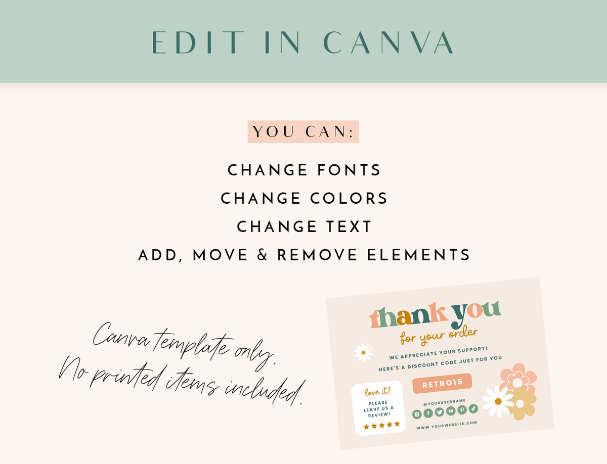 Retro Thank You Card Template