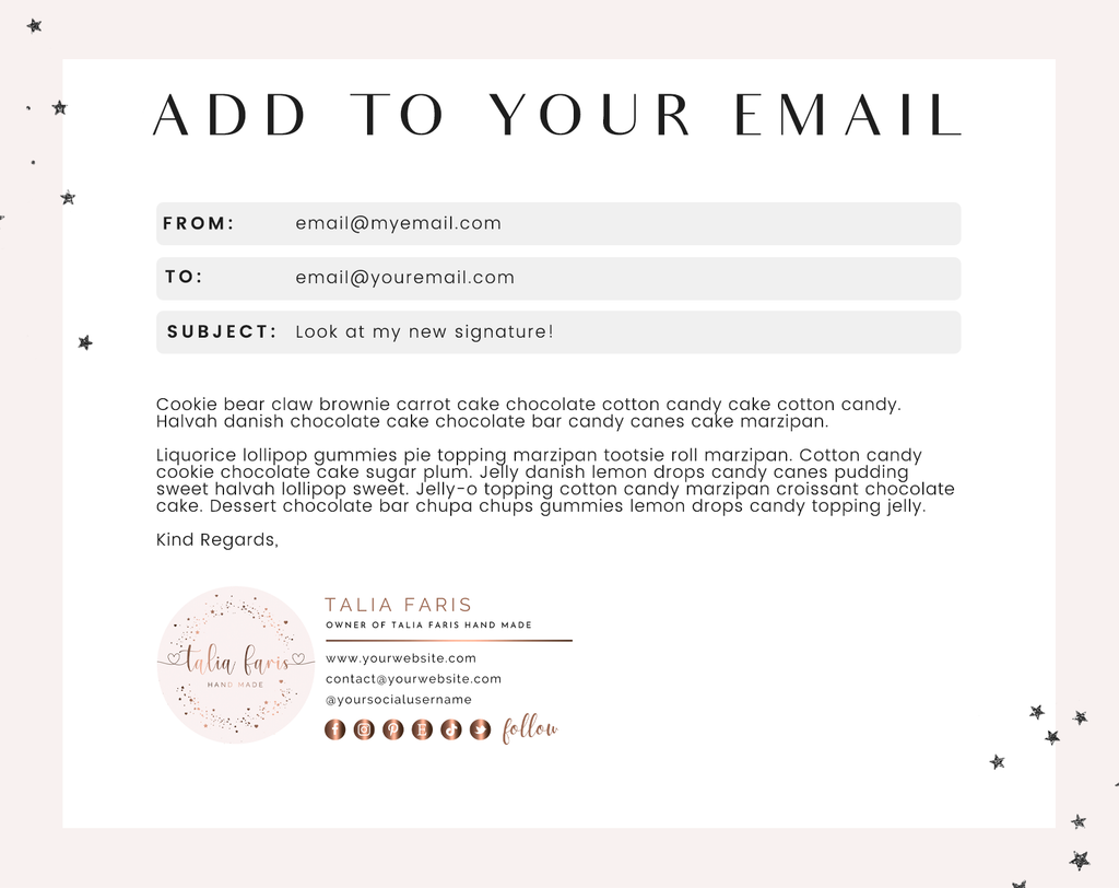 Rose Gold Email Signature Template