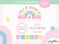 Bounce House Logo Design Template