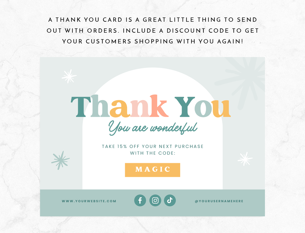 Enchanting Thank You Card Template