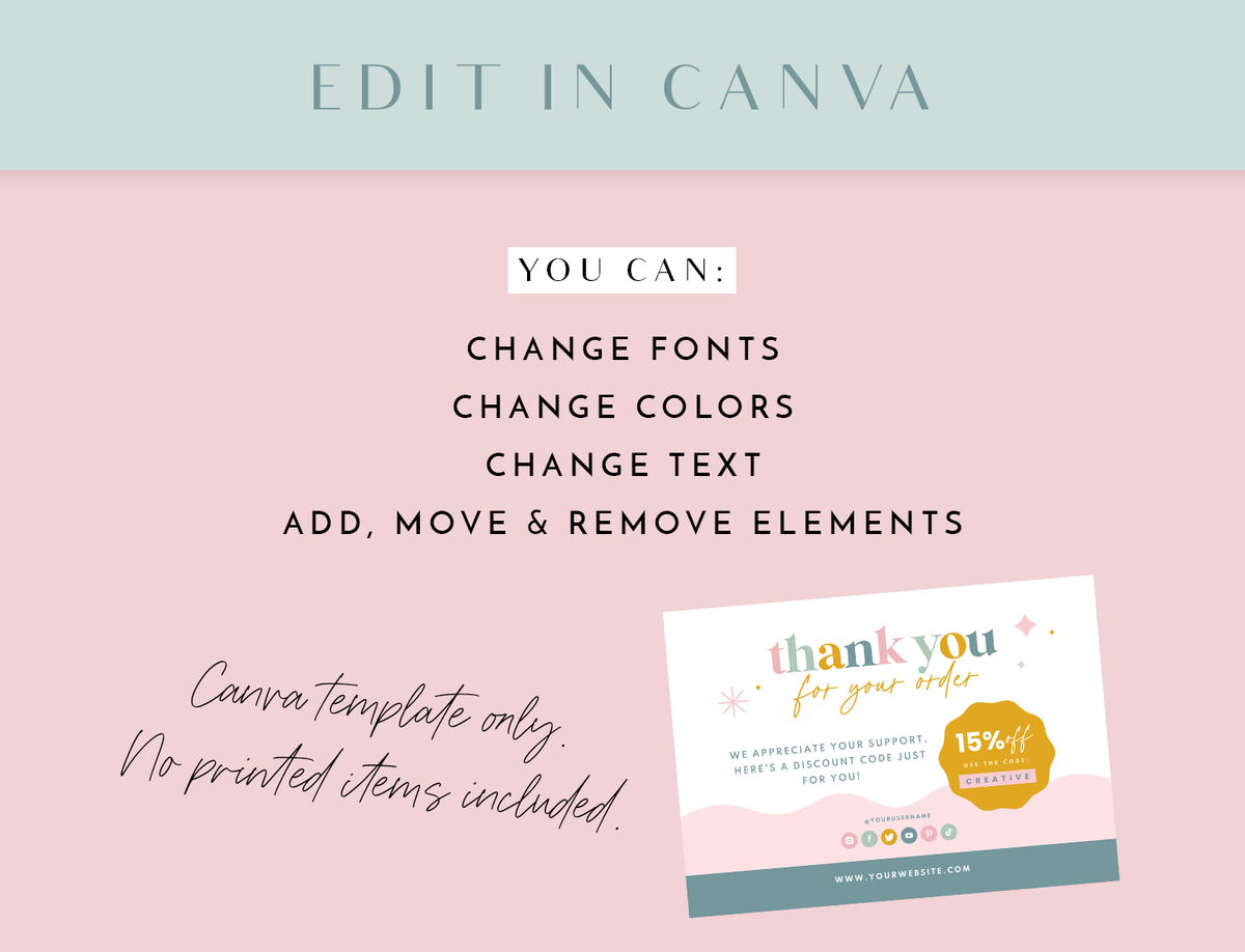 Pastel Thank You Card Template
