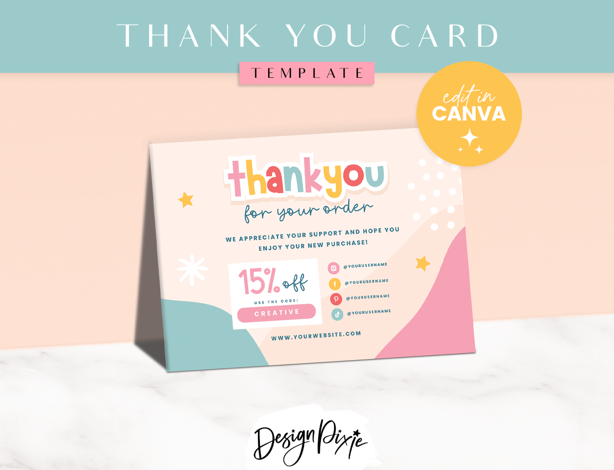 Thank You Card Template - Creation Club