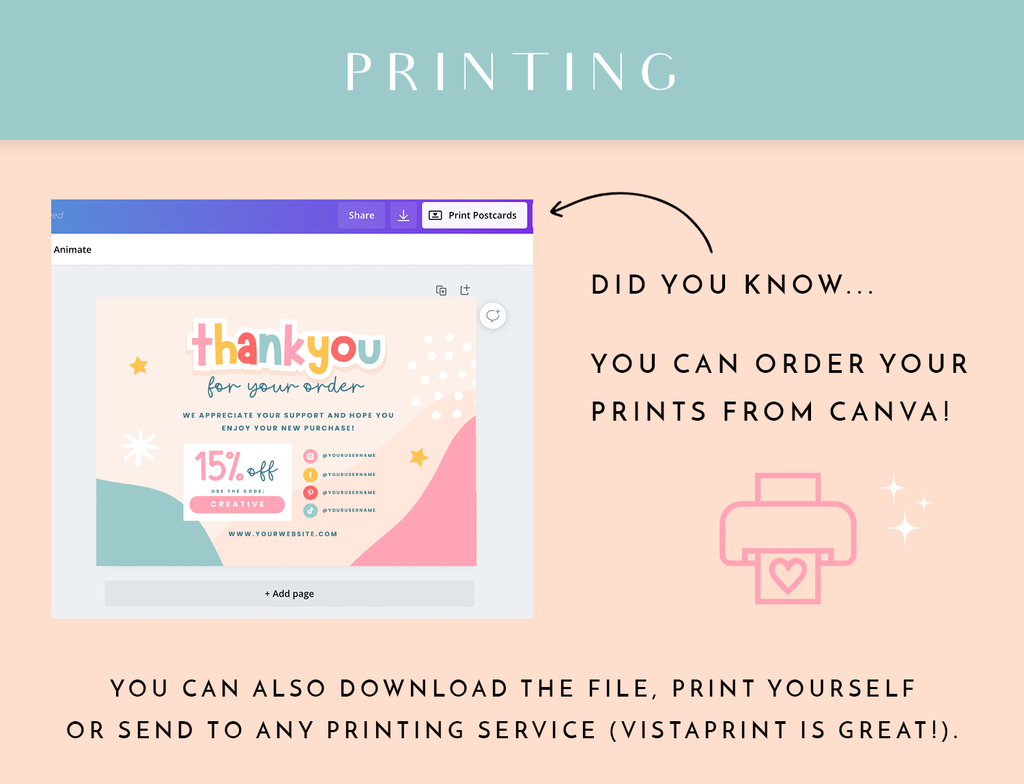 Thank You Card Template - Creation Club
