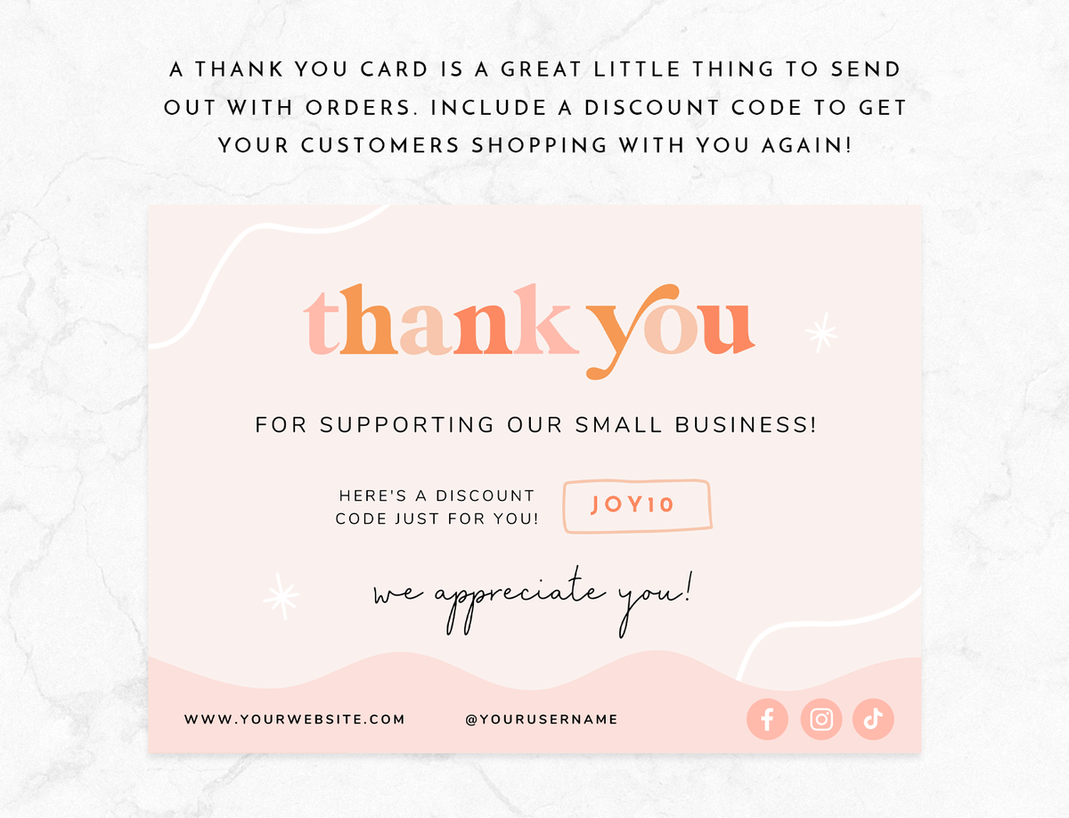 Studio Joy Thank You Card Template