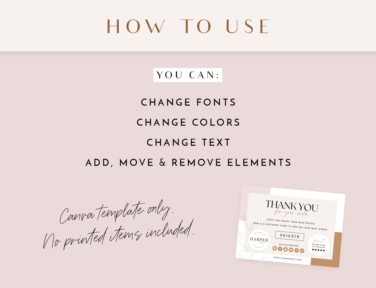 Minimal Neutral Thank You Card Template
