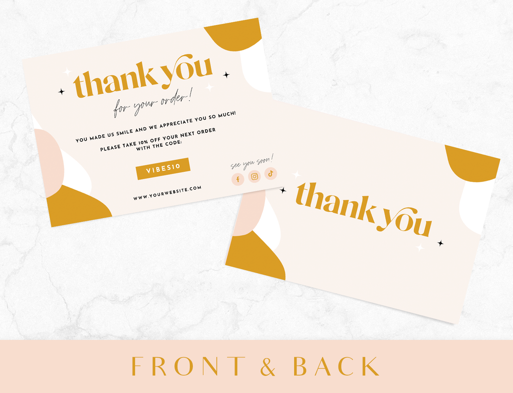 Boho Thank You Card Template
